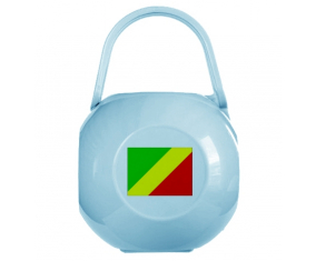Caja de piruletas Bandera del Congo de color azul