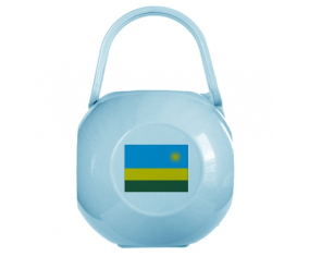 Caja de piruleta bandera de Ruanda de color azul