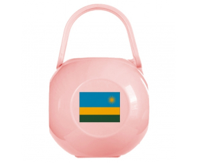 Caja de piruletas bandera de Ruanda rosa