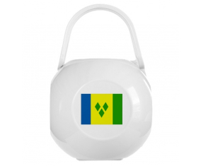 Bandera blanca y la caja de pezón granadinas