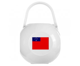 Caja de piruletas bandera de Samoa Blanca