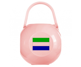 Caja de piruletas bandera de Sierra Leona rosa