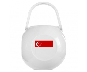 Caja blanca del pezón de la bandera de Singapur