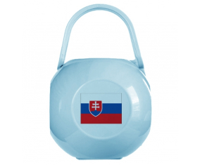 Caja de pezón bandera de Eslovaquia de color azul