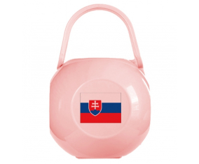 Caja de pezón bandera de Eslovaquia rosa
