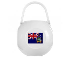 Caja de bandera Georgia del Sur y South Sandwich Islands White