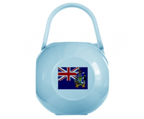 Bandera de Georgia del Sur de color azul y South Sandwich Islands Blue Lollipop Box