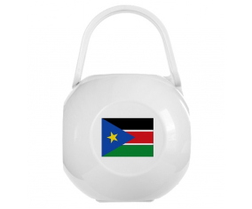 Caja de piruleta bandera blanca de Sudán del Sur