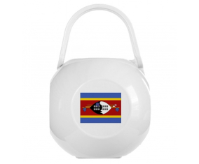 Caja de pezón bandera de Swazilandia blanca