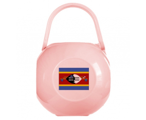 Caja de pezón de bandera de Swazilandia rosa