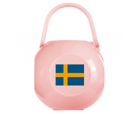 Caja de piruletas Pink Sweden Flag