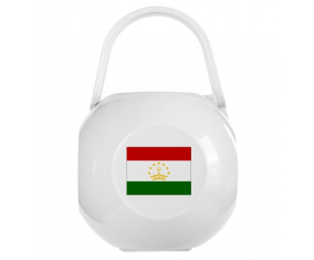 Caja de piruletas bandera de Tayikistán blanco