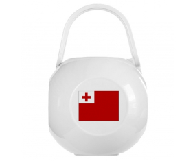 Caja de piruletas bandera de Tonga blanca