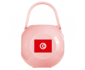 Caja de piruletas bandera de Túnez rosa