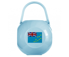 Caja de piruletas bandera de Tuvalu azul