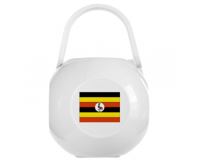 Caja blanca del pezón de la bandera de Uganda