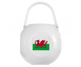 Caja de piruletas bandera blanca de Gales