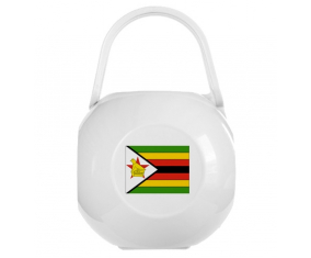 Caja blanca de piruletas bandera de Zimbabue