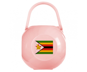 Caja de piruletas bandera de Zimbabue rosa