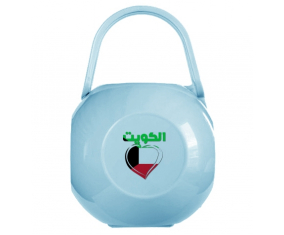 Caja de pezón kuwaití en árabe - corazón azul