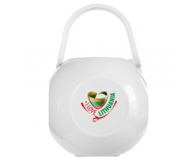 White I Love Lituania lollipop box