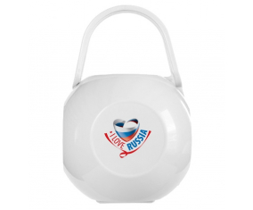 White I Love Rusia lollipop box