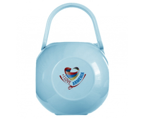 Caja de pezón I Love Armenia de color azul