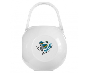 Caja de piruletas I Love Bahamas de color blanco