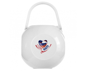 Caja de piruletas White I Love Haiti