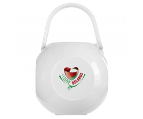 Caja de piruletas I Love Belarus de color blanco