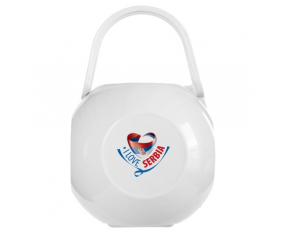 Caja de piruletas White I Love Serbia
