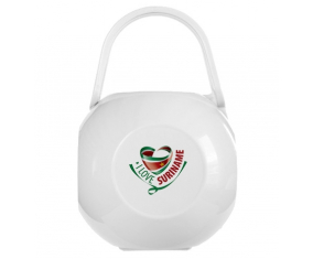 Caja de pezón White I Love Suriname
