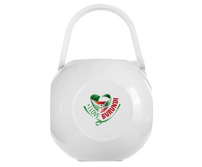 White I Love Burundi lollipop box