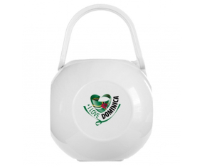 Caja de pezón White I Love Dominica