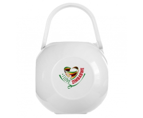 White I Love Zimbabue lollipop box