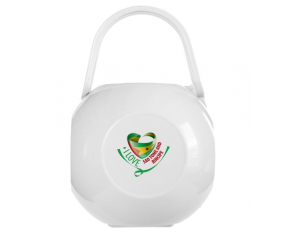 Caja de piruleta blanca Me encanta Santo Tomé y Rincipe