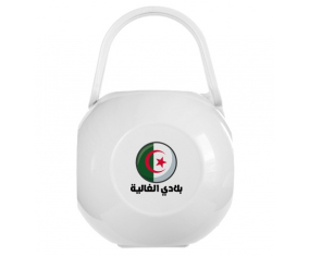 Caja de pezón de bandera aleria: Blédi al ghalia en árabe en color blanco