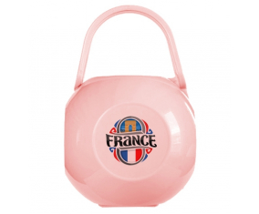 Caja de piruletas bandera France diseño 1 en color rosa