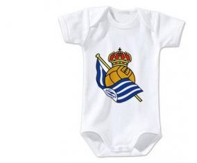 Body bebé De la Real Sociedad talla 3/6 meses mangas cortas