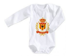 Body bebé amarillo rojo KV Mechelen tamaño 3/6 meses mangas largas