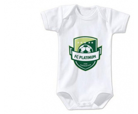 Body baby football club platino tamaño 3/6 meses mangas cortas