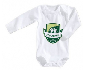 Body baby football club platino tamaño 3/6 meses mangas largas