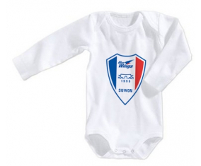 Body bebé Suwon Samsung Bluewings Football Club Corea del Sur tamaño 3/6 meses mangas largas