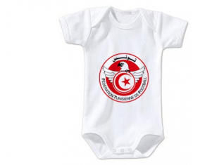 Body bebé de la selección tunecina de fútbol talla 3/6 meses mangas cortas