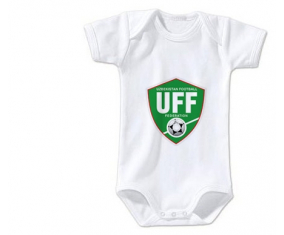 Body bebé uzbekistán tamaño equipo nacional de fútbol 3/6 meses mangas cortas