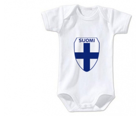 Body bebé Finlandia selección de fútbol tamaño 3/6 meses mangas cortas