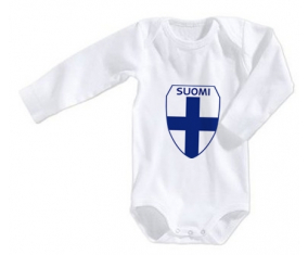 Body bebé Finlandia selección de fútbol tamaño 3/6 meses mangas largas