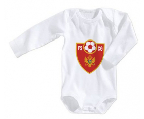 Body bebé Montenegro selección nacional de fútbol talla 3/6 meses mangas largas