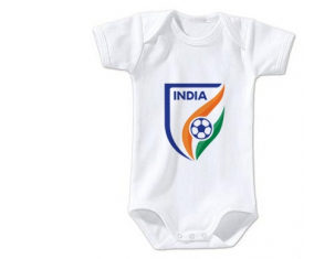 Body bebé india tamaño equipo nacional de fútbol 3/6 meses mangas cortas