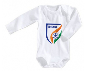 Body bebé india tamaño equipo nacional de fútbol 3/6 meses mangas largas